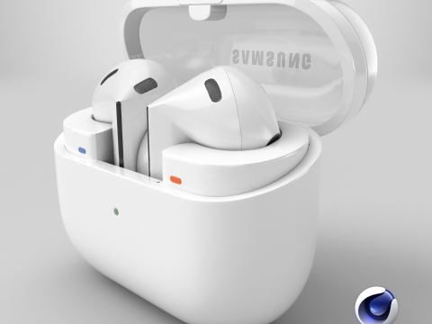 Samsung Galaxy Buds 3 White 3D Модель