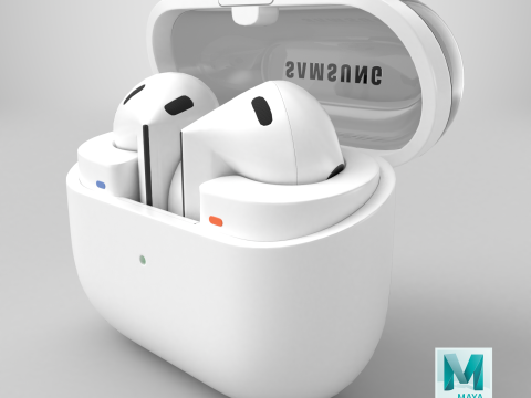Samsung Galaxy Buds 3 White 3D Модель