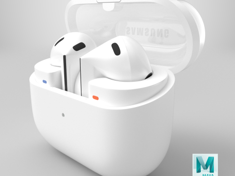Samsung Galaxy Buds 3 White 3D Модель