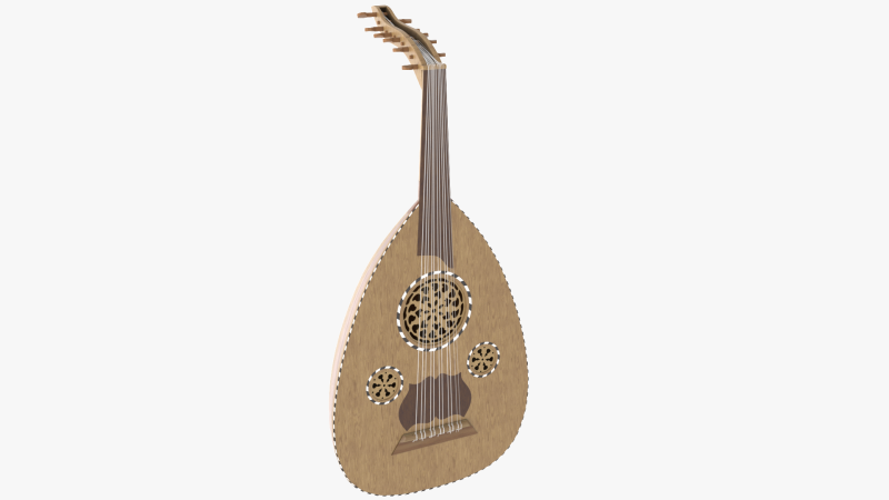Traditional Oud Model Model 3D .c4d .max .obj .3ds .fbx .stl .blend