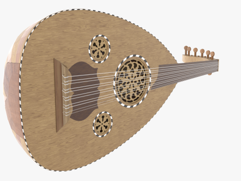 Traditional Oud Model Model 3D