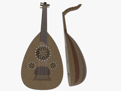 Traditional Oud Model Model 3D