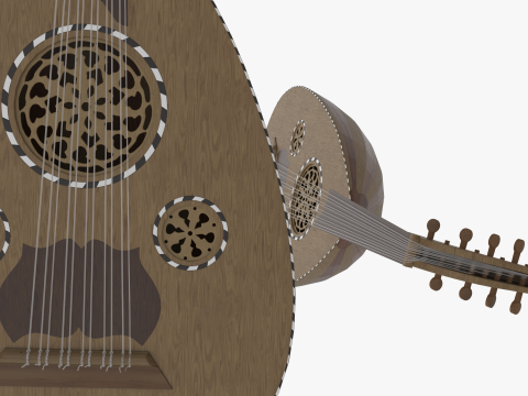 Traditional Oud Model Model 3D