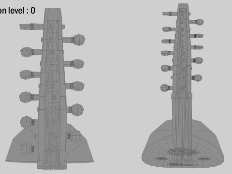 Traditional Oud Model Model 3D