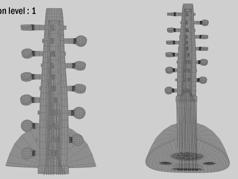 Traditional Oud Model Model 3D