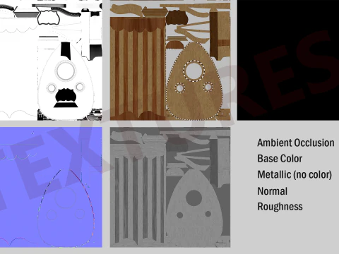 Traditionelles Oud-Modell 3D Modell