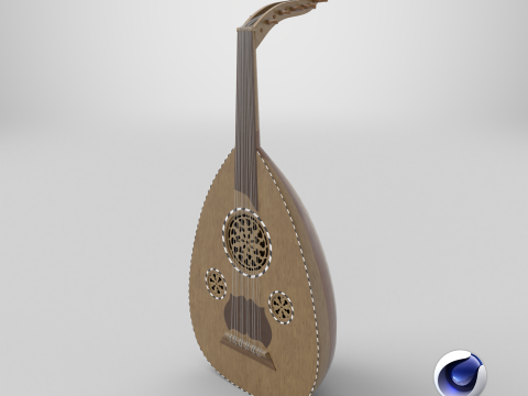 Traditional Oud Model Model 3D