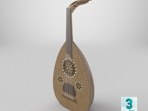 Traditional Oud Model Model 3D