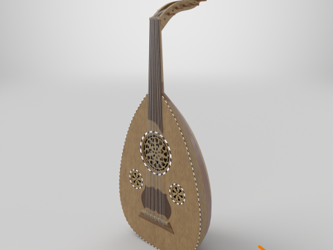 Traditional Oud Model Model 3D