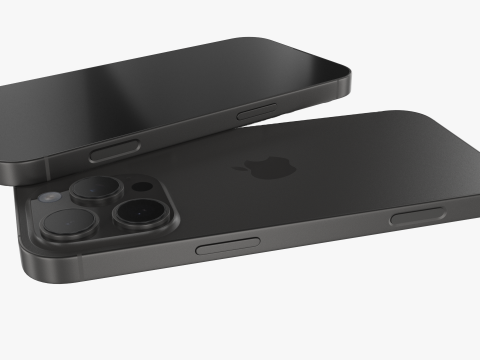 Apple iPhone 16 Pro Black Titanium 3Dモデル