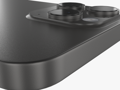 Apple iPhone 16 Pro Black Titanium 3Dモデル