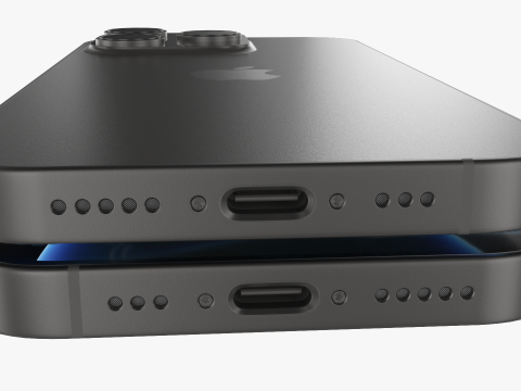 Apple iPhone 16 Pro Black Titanium 3Dモデル
