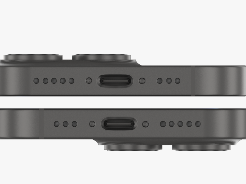 Apple iPhone 16 Pro Black Titanium 3Dモデル