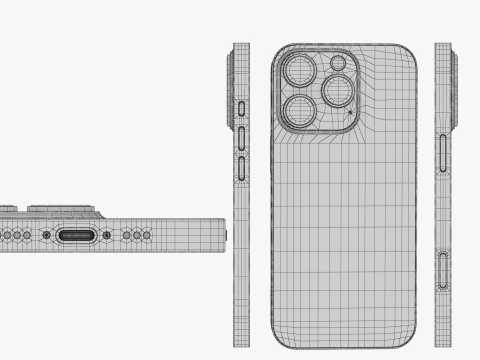 Apple iPhone 16 Pro Black Titanium 3D Model
