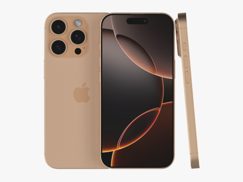 Apple iPhone 16 Pro Desert Titanium 3Dモデル