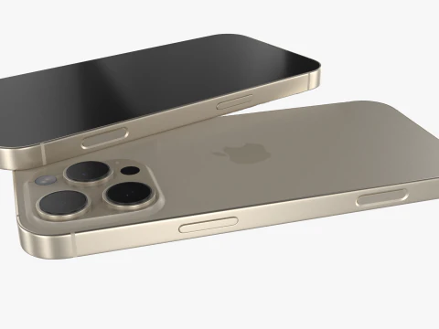 Apple iPhone 16 Pro Tit&acirc;nio Natural Modelo 3D