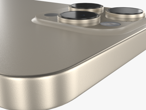 Apple iPhone 16 Pro Natural Titanium 3D 모델