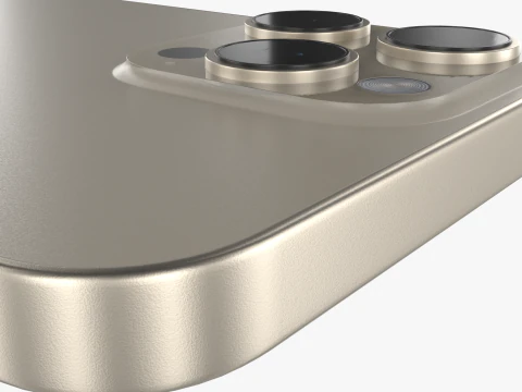Apple iPhone 16 Pro Tit&acirc;nio Natural Modelo 3D