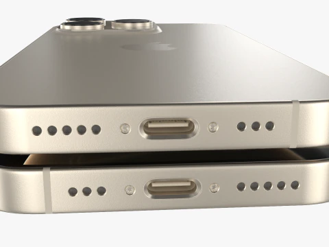 Apple iPhone 16 Pro Tit&acirc;nio Natural Modelo 3D