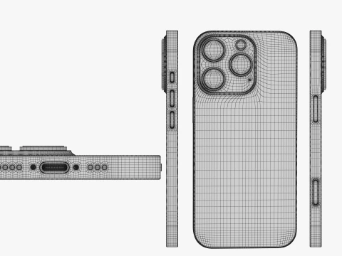 Apple iPhone 16 Pro Tit&acirc;nio Natural Modelo 3D