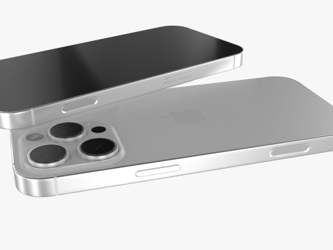 Apple iPhone 16 Pro White Titanium 3D 모델