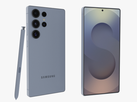Samsung Galaxy S25 Ultra Titanium Silverblue 3Dモデル