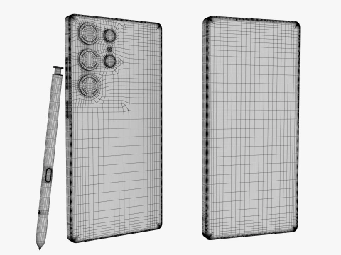 Samsung Galaxy S25 Ультра Титан Серебристо-синий 3D Модель