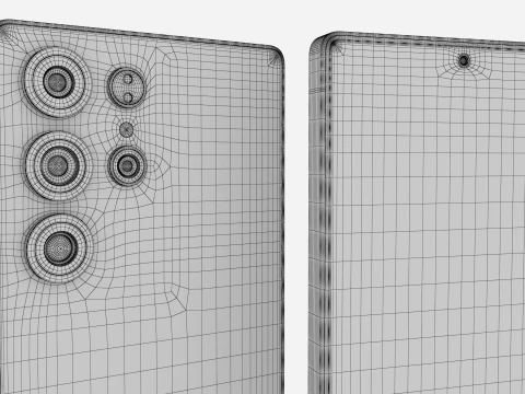 Samsung Galaxy S25 Ультра Титан Серебристо-синий 3D Модель