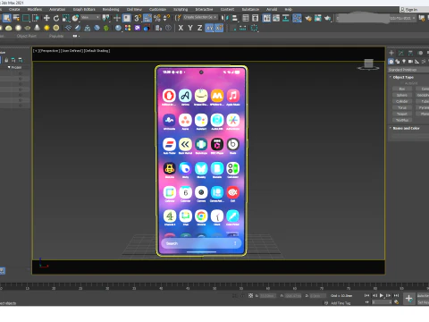 Samsung Galaxy S25 Ультра Титан Серебристо-синий 3D Модель