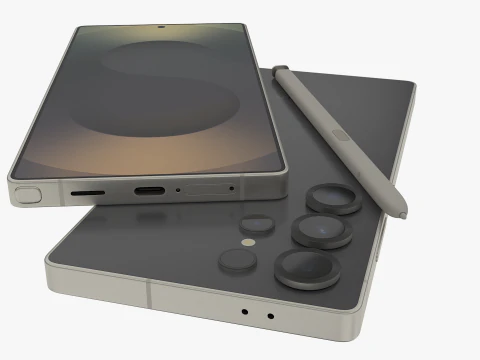 Samsung Galaxy S25 Ультра Титановый Черный 3D Модель