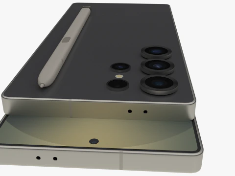 Samsung Galaxy S25 Ультра Титановый Черный 3D Модель