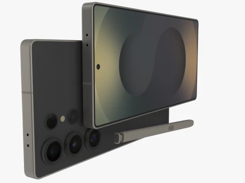 Samsung Galaxy S25 Ультра Титановый Черный 3D Модель