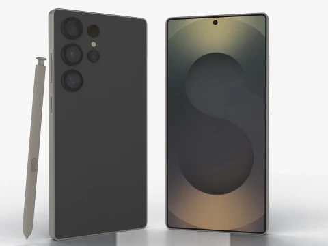 Samsung Galaxy S25 Ультра Титановый Черный 3D Модель