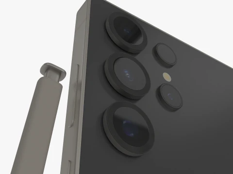 Samsung Galaxy S25 Ультра Титановый Черный 3D Модель