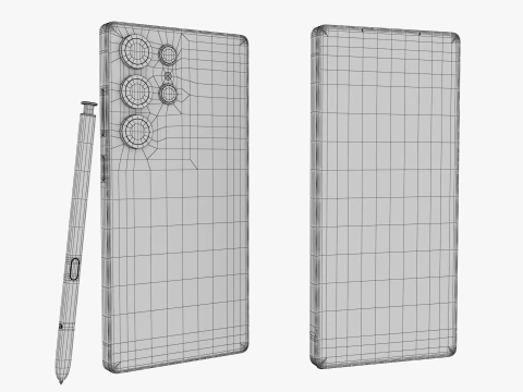 Samsung Galaxy S25 Ультра Титановый Черный 3D Модель