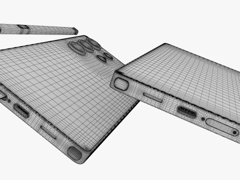 Samsung Galaxy S25 Ультра Титановый Черный 3D Модель