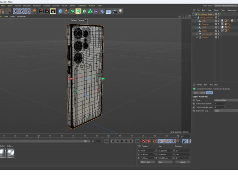 Samsung Galaxy S25 Ультра Титановый Черный 3D Модель