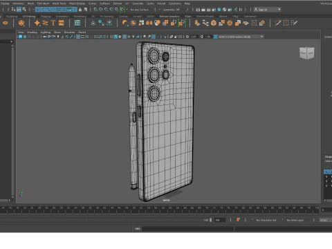 Samsung Galaxy S25 Ультра Титановый Черный 3D Модель