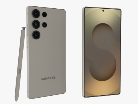 Samsung Galaxy S25 Ultra Titanium Gray 3D Модель