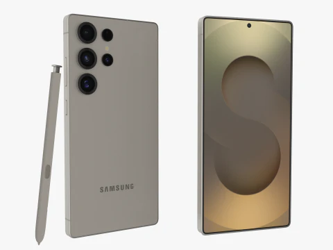 Samsung Galaxy S25 Ультра Титановый Серый 3D Модель