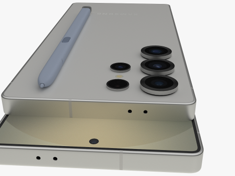 Samsung Galaxy S25 Ultra Titanium Whitesilver 3D Модель