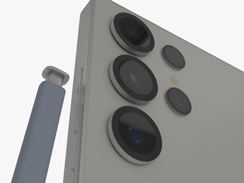 Samsung Galaxy S25 Ultra Titanium Whitesilver 3D Модель
