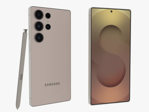 Samsung Galaxy S25 Ультра Титан Розовое Золото 3D Модель