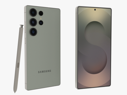 Samsung Galaxy S25 Ultra Titanium Jadegreen 3Dモデル