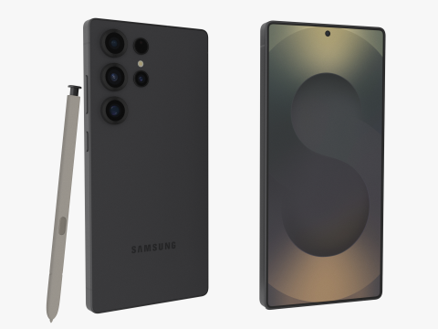Samsung Galaxy S25 Ultra Titanium Jetblack 3D Model