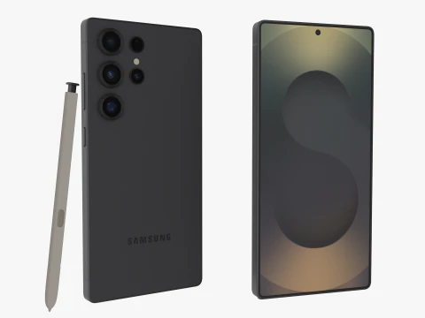 Samsung Galaxy S25 Ультра Титановый Черный Черный 3D Модель