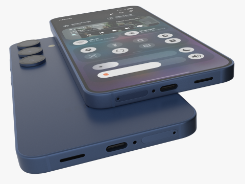 Samsung Galaxy S25 Navy Model 3D