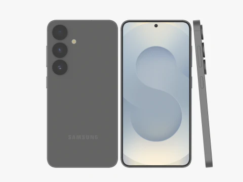 Samsung Galaxy S25 Серебряная тень 3D Модель