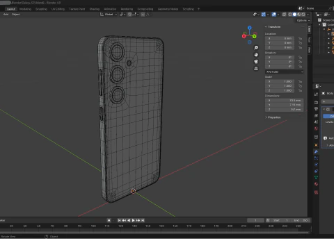 Samsung Galaxy S25 Silvershadow 3D Model