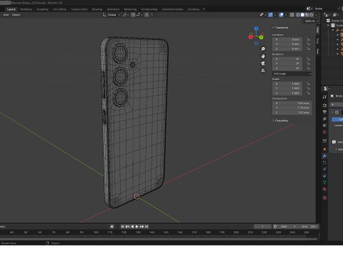 Samsung Galaxy S25 Pinkgold 3D Model